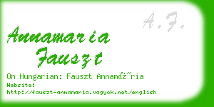 annamaria fauszt business card